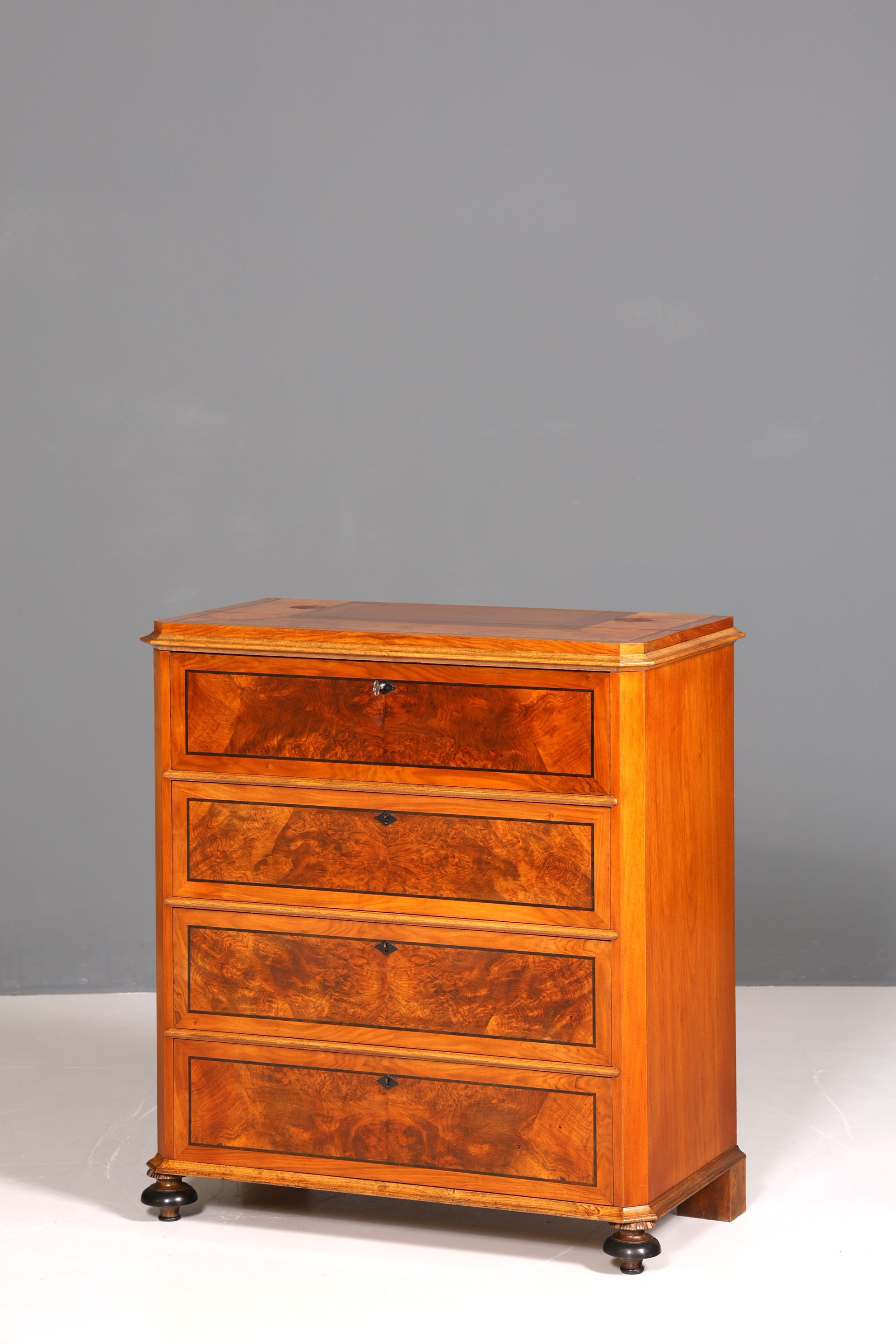 Wunderschöner Biedermeier Sekretär Antik Kommode Louis Philippe Office Schreibkommode