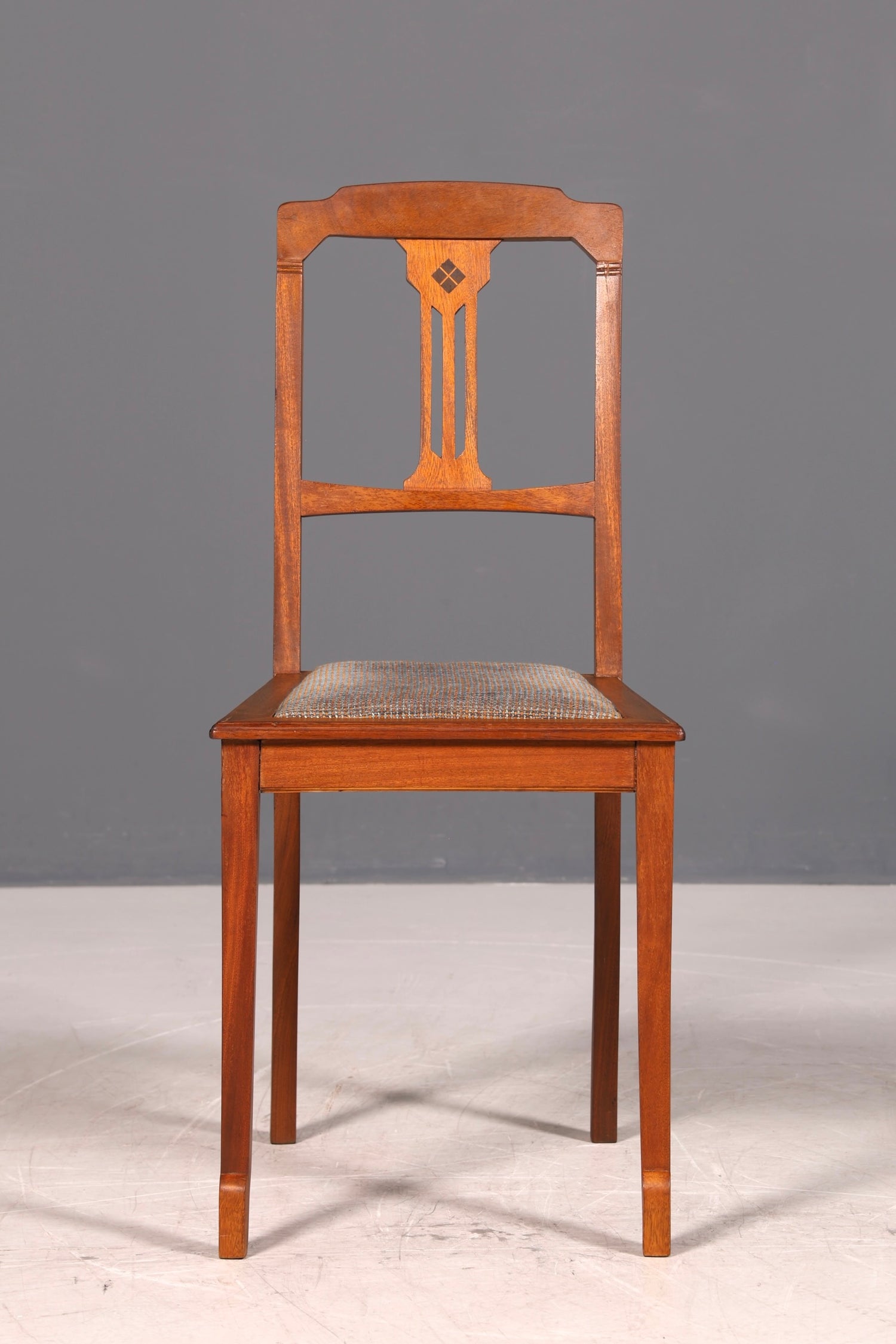Antiker Jugendstil Stuhl ohne Armlehne Sekretär Stuhl Esszimmerstuhl Holzstuhl Antik Stil Sitzmöbel