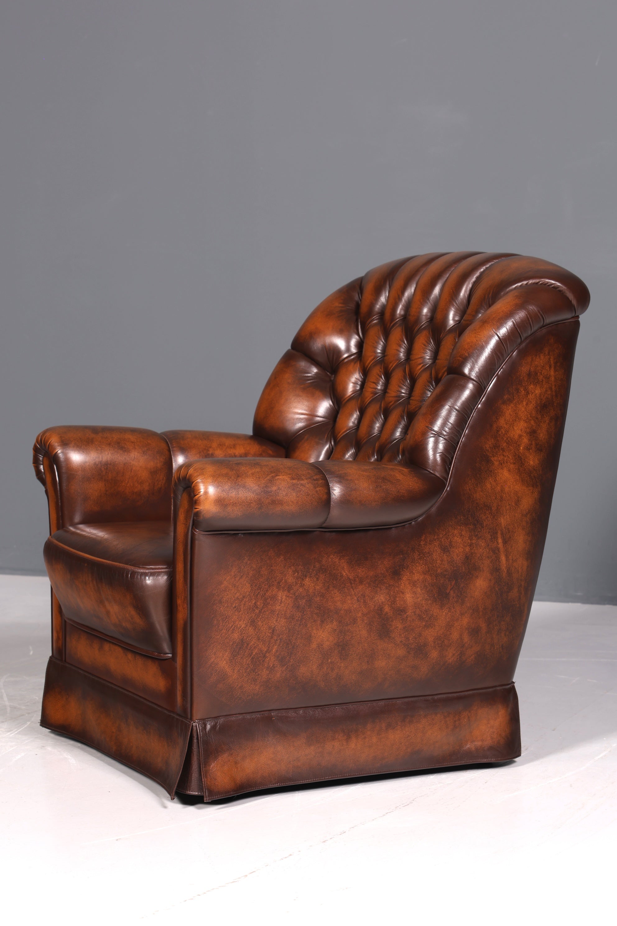 Stilvoller Original Chesterfield Sessel Englischer Armlehnsessel Englisch Herrensessel 2 von 3