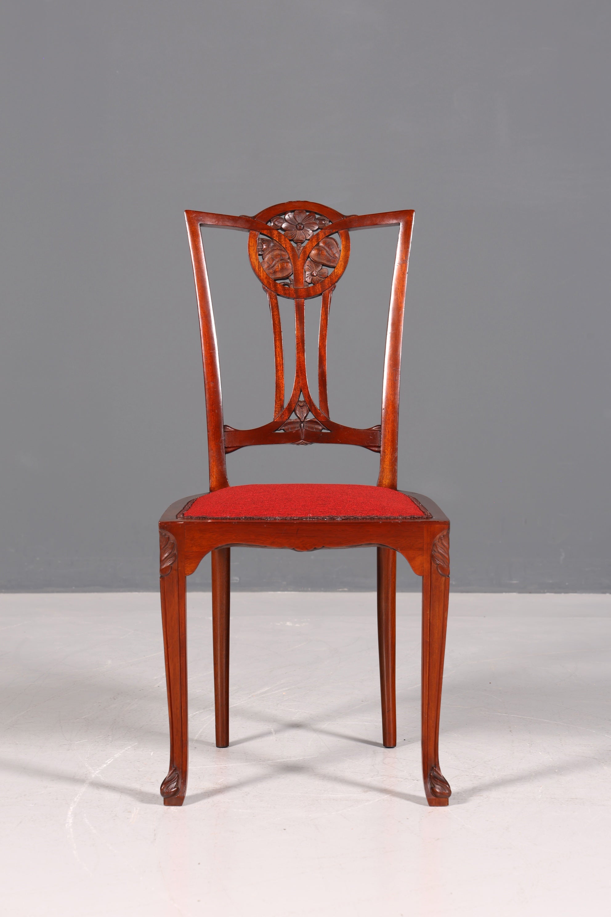 Wunderschöner Jugendstil Stuhl Sekretär Stuhl Englisch Antik Küchenstuhl um 1900 1 von 2