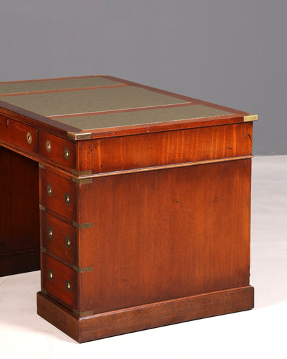 Elegant maritime desk, English military chest, office desk, office table