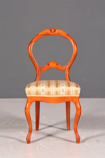 Traumhafter Louis Philippe Stuhl um 1880 Biedermeier Antik Sekretär Stuhl Echt Holz Polsterstuhl Esszimmerstuhl Vintage