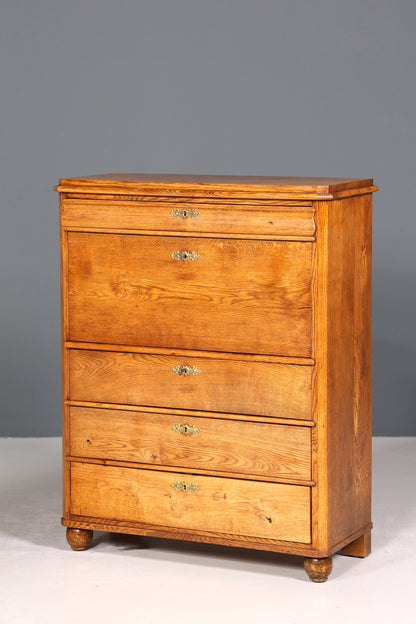 Stilvoller Biedermeier Sekretär Vertiko Louis Philippe Highboard Kommode Schubladenkommode