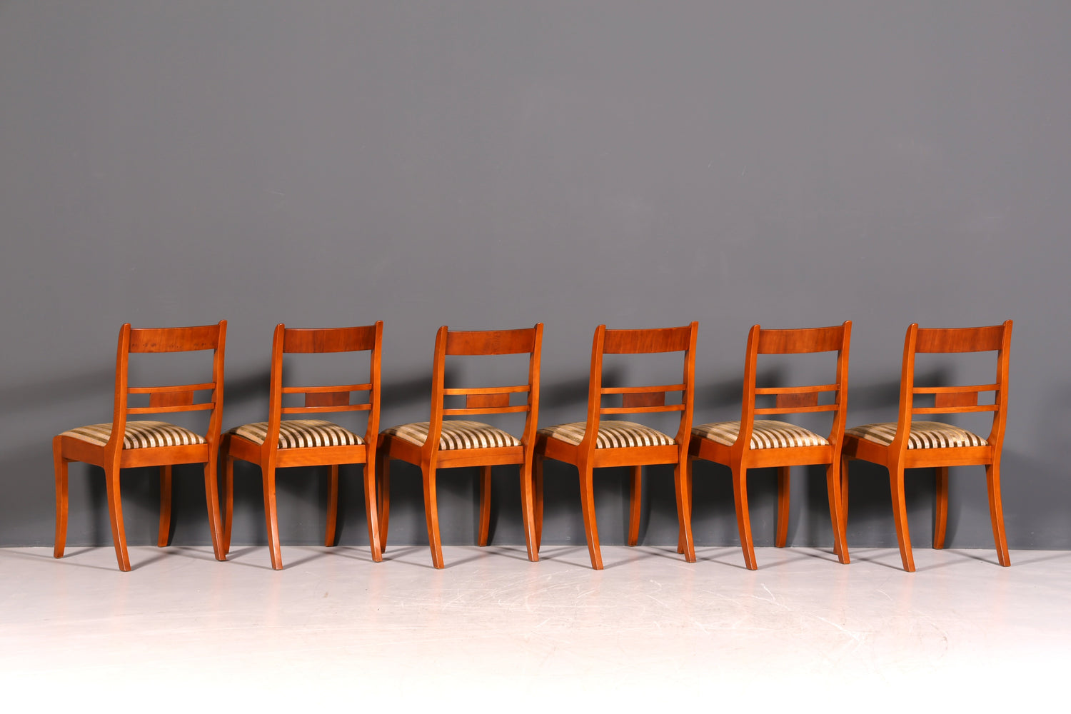 G034 Finish cm 6x Edle Englische Stühle Englisch Dining Chairs Antik 60er Jahre Regency Küchenstühle Stuhlset (Kopie)