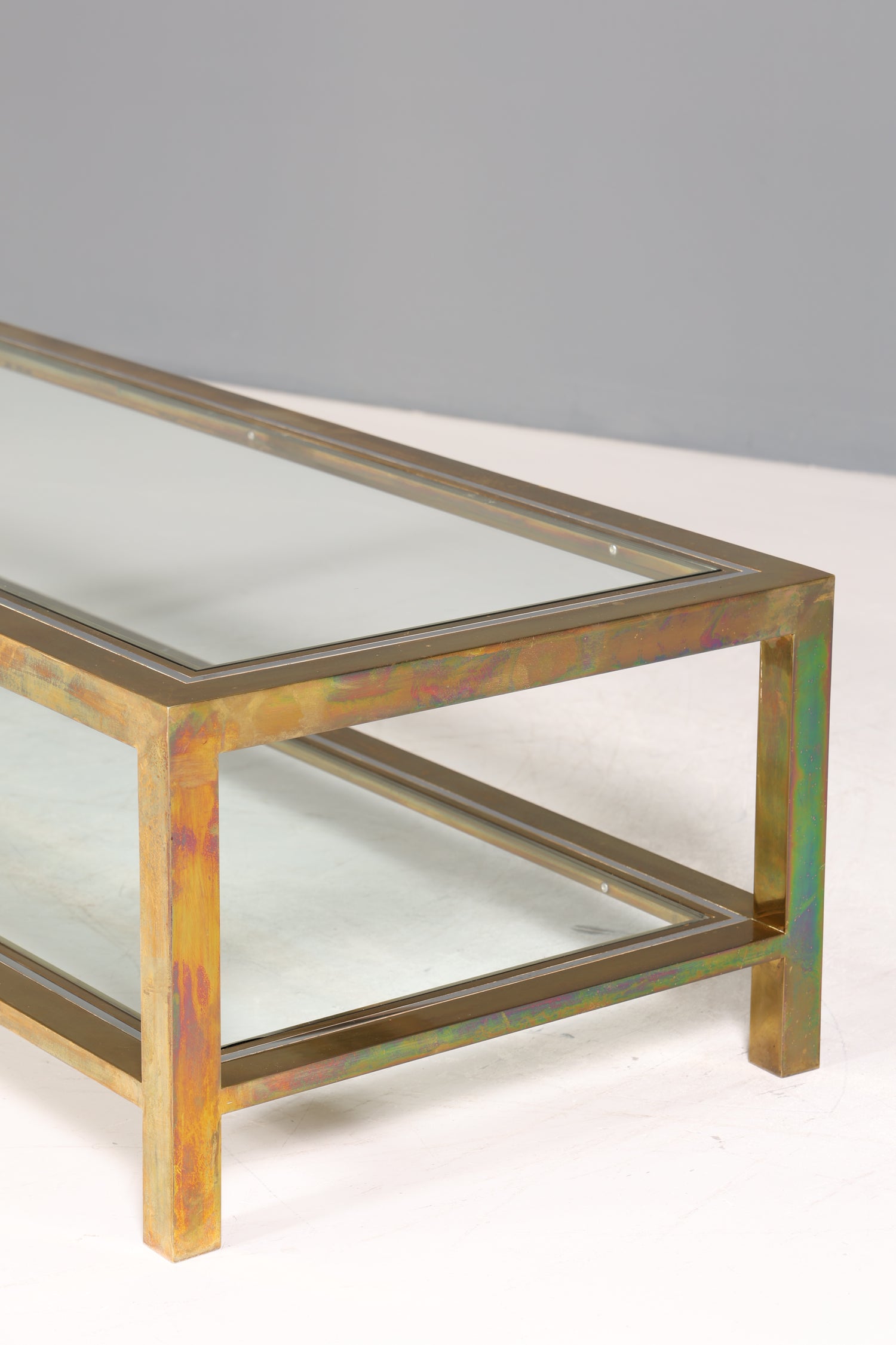 Wunderschöner Tisch im Maison Charles Stil Chrome Mid Century Coffee Table 70s Couchtisch Wohnzimmer Tisch