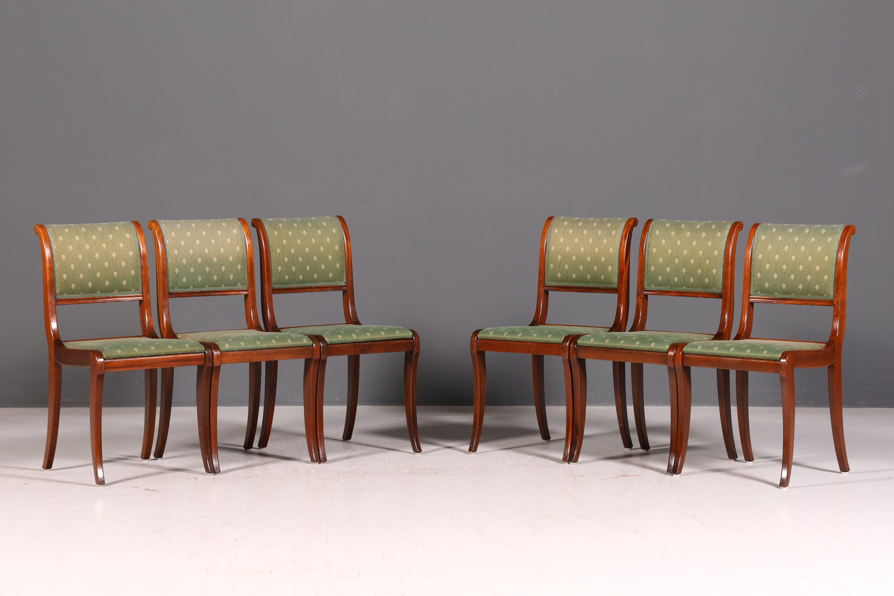 6x Edle Englische Stühle Dining Chairs 60er Jahre Küchenstühle Esszimmerstühle Stuhlset