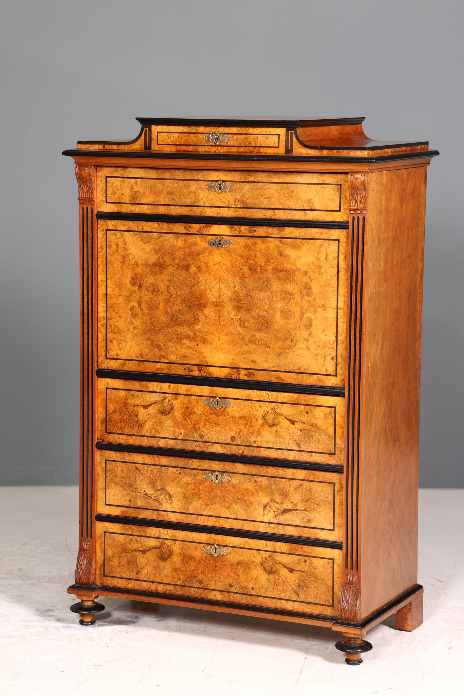 Traumhafter Louis Philippe Sekretär Vertiko Biedermeier Kommode Schubladenkommode