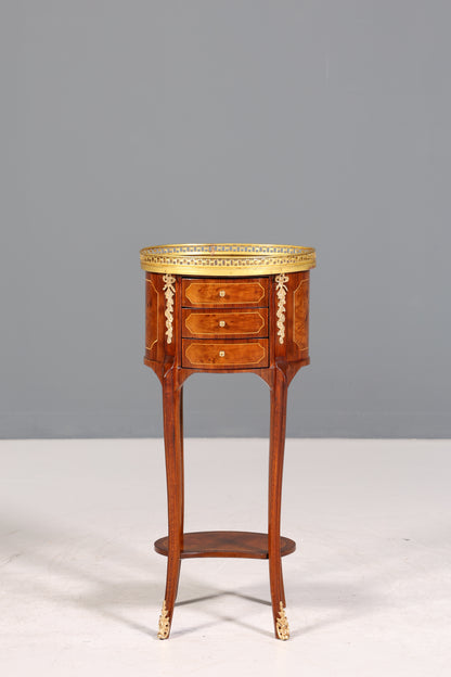 Edler Barock Louis XV Stil Beistelltisch Ablagetisch massiv Kommode Antik Stil