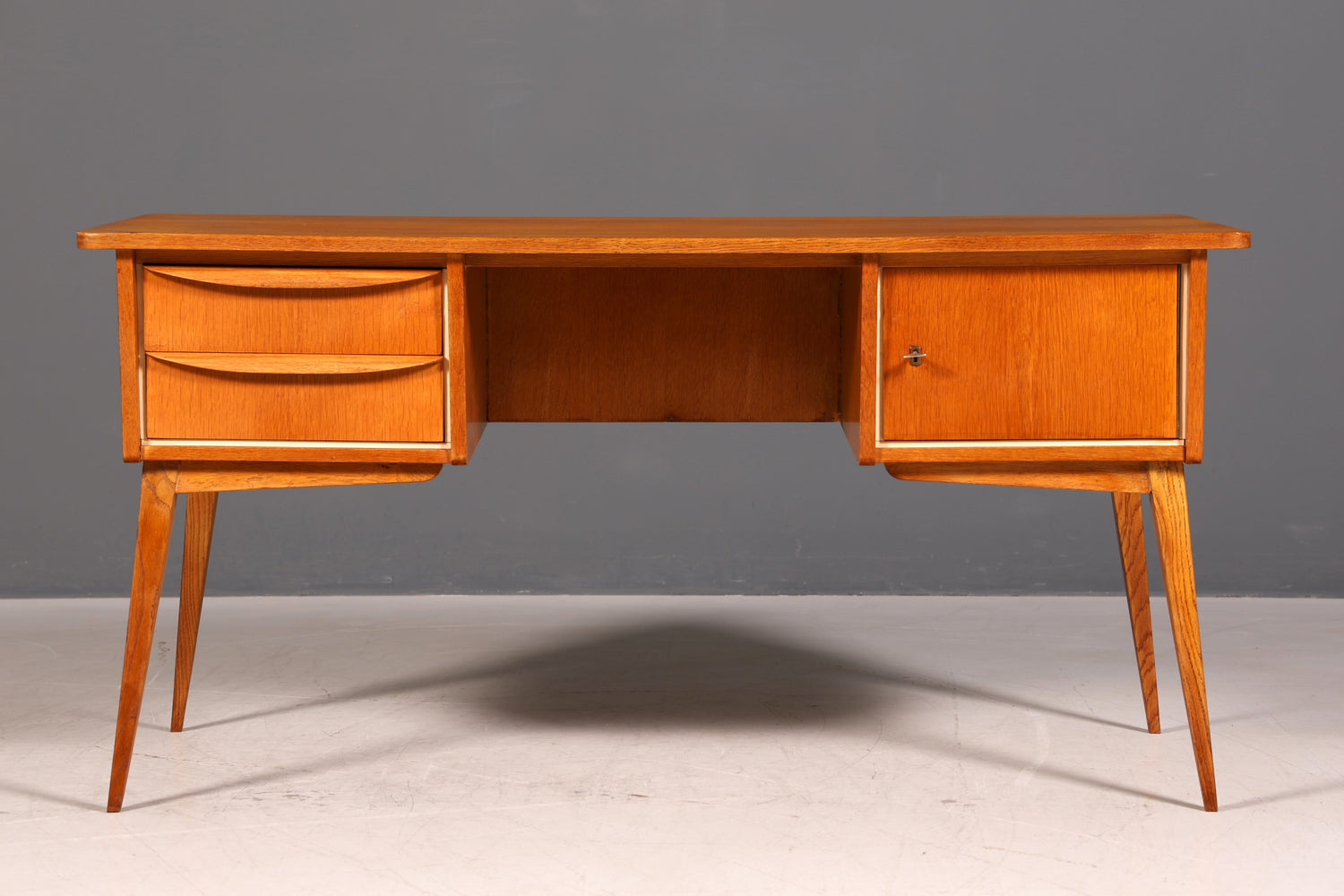 Original Hellerau Schreibtisch Modell Berolina Mid Century Franz Ehrlich Design Bürotisch Vintage Desk