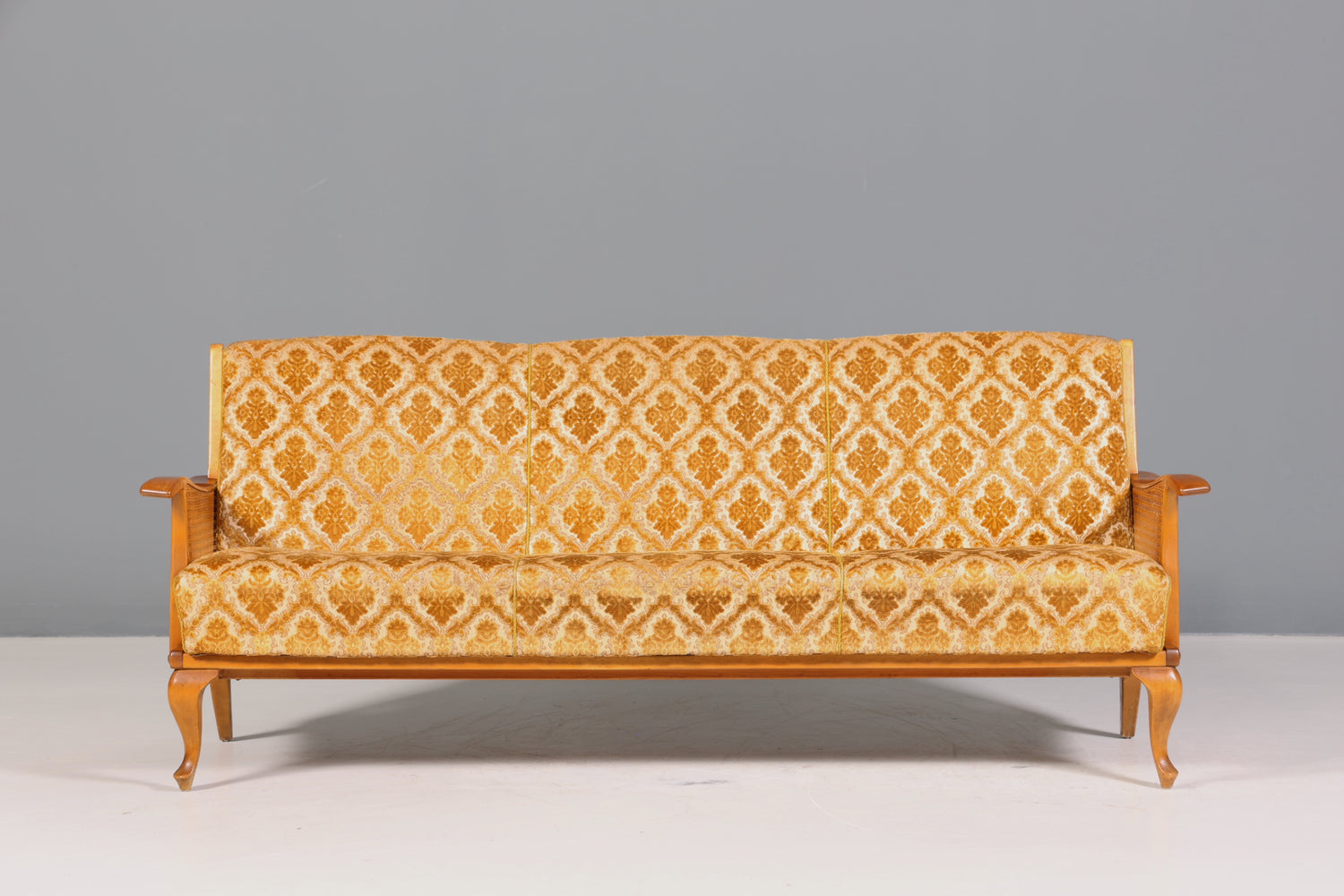 Wunderschönes Chippendale Sofa Barock Stil Wiener Geflecht Schlafsofa 3-Sitzer Couch Gästebett