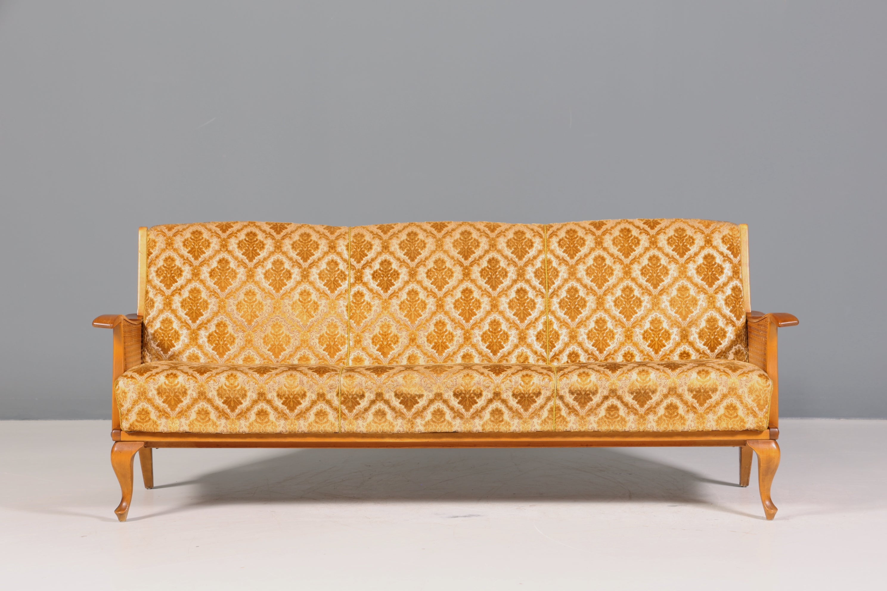 Wunderschönes Chippendale Sofa Barock Stil Wiener Geflecht Schlafsofa 3-Sitzer Couch Gästebett