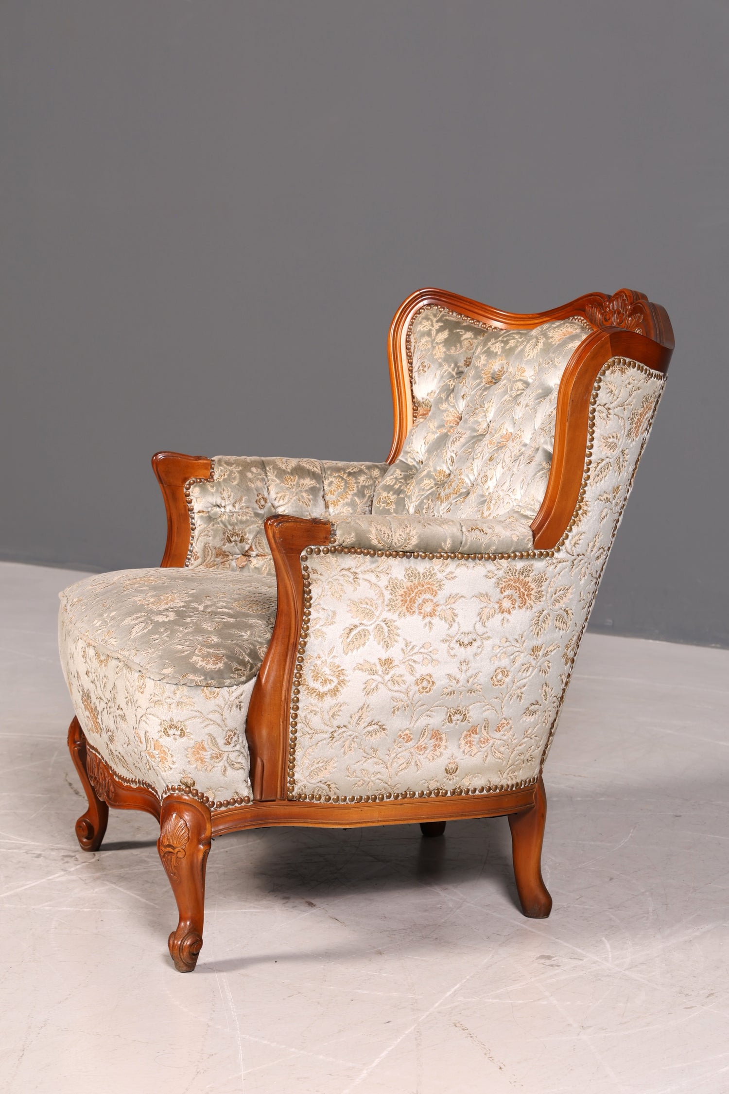 Wunderschöner Chippendale Sessel Antik Barock Stil Chesterfield Armlehnsessel 1 von 2
