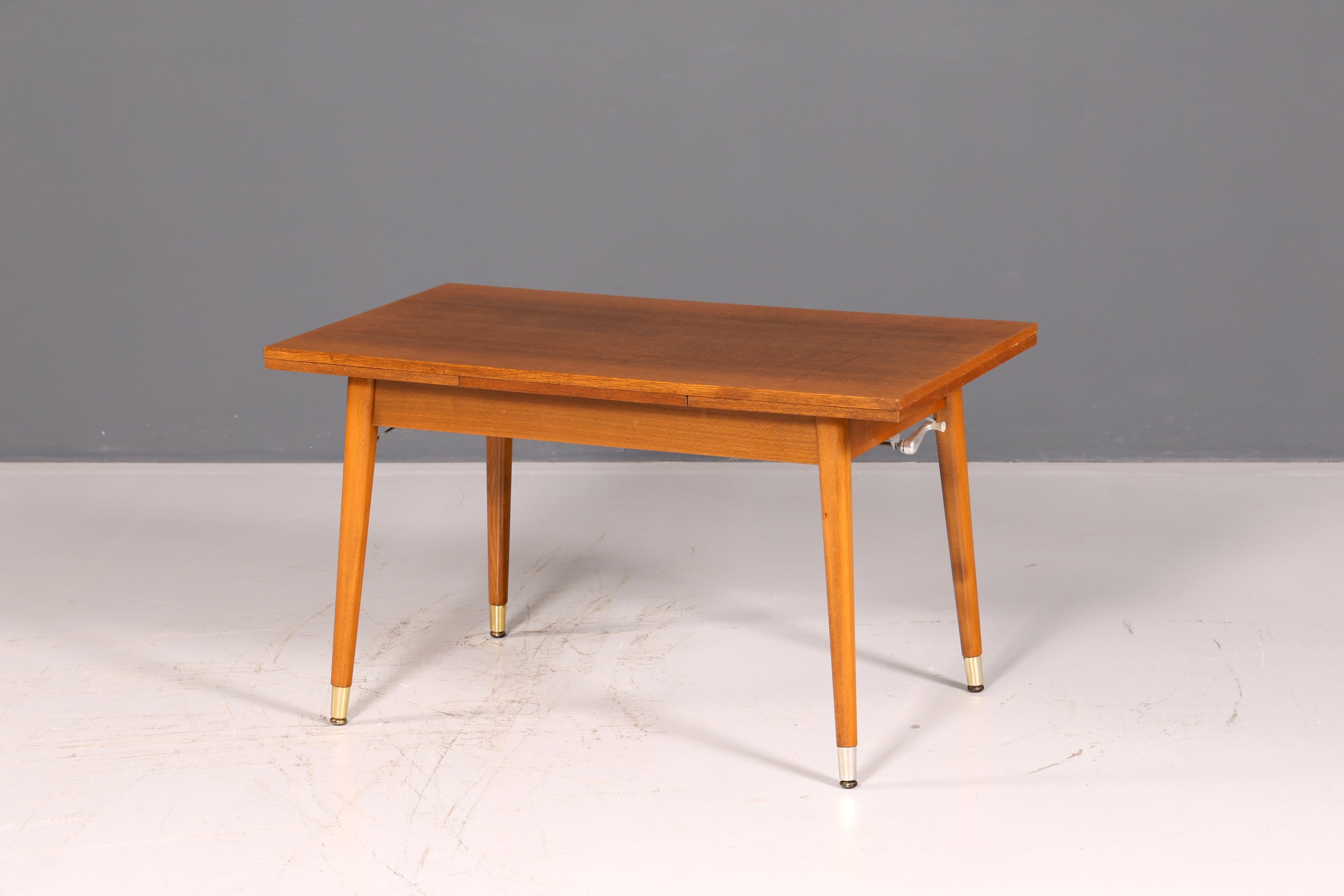 Wunderschöner Mid Century Küchentisch Vintage Tisch ausziehbar höhenverstellbar Esstisch 60s Holz