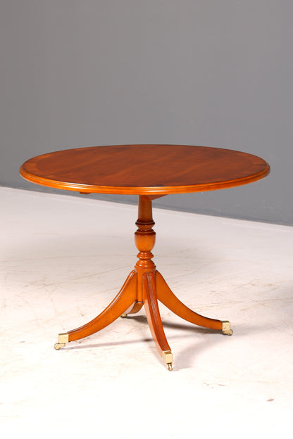 Traumhafter Original Heldense Couchtisch Eibe Englisch Antik Ablagetisch Regency Beistelltisch Rund Vintage