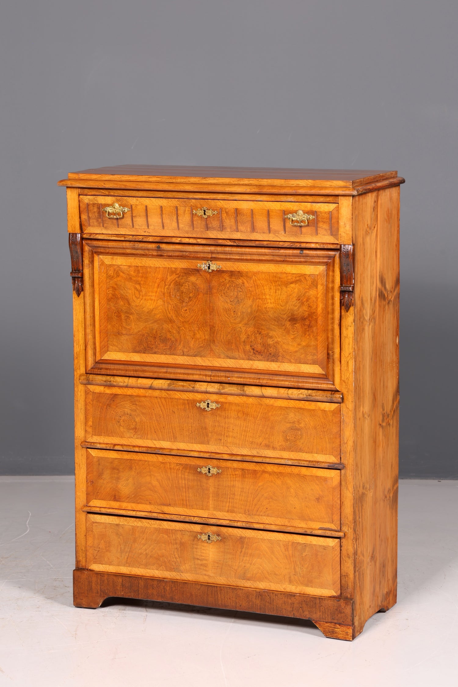 Wunderschöner Gründerzeit Sekretär Kommode Jugendstil Schubladenkommode Antik Vertiko Vintage