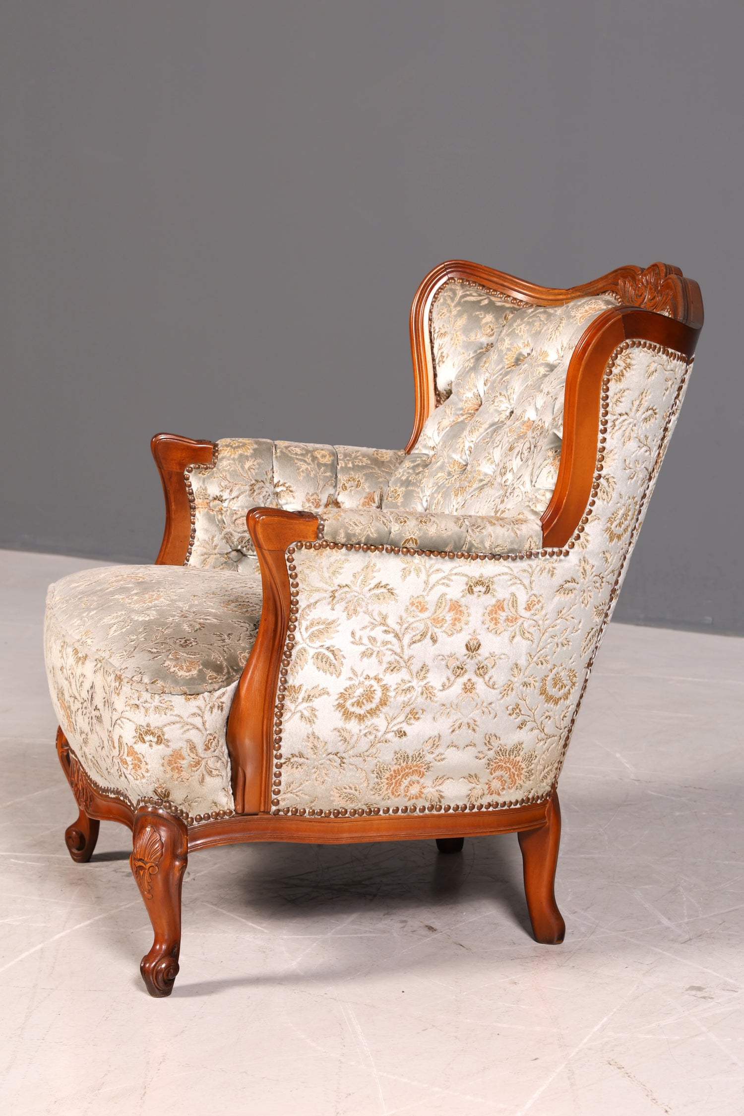 Wunderschöner Chippendale Sessel Antik Barock Stil Chesterfield Armlehnsessel 2 von 2