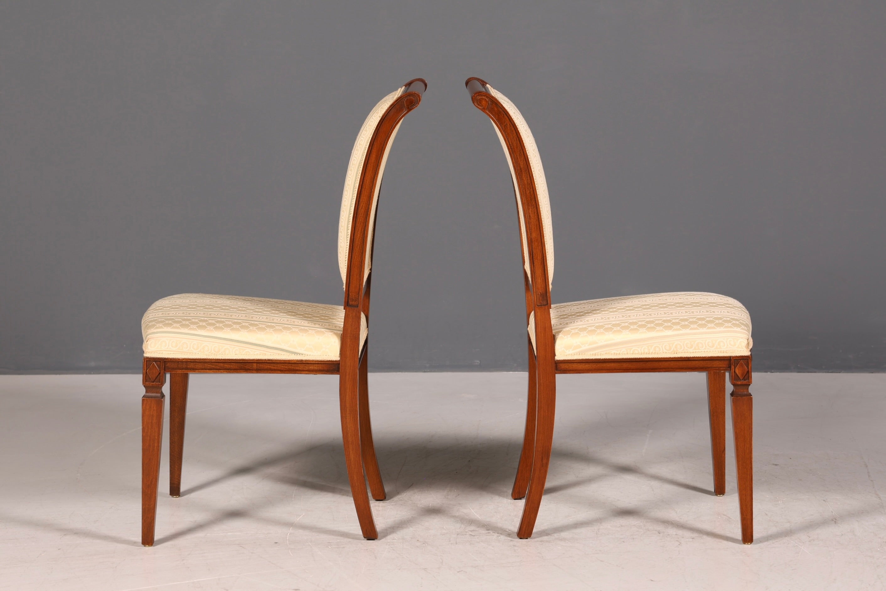 2x Traumhafte Selva Stuhle Esszimmer Stuhl Set Villa Borghese Küchenstühle Antik Stil Set