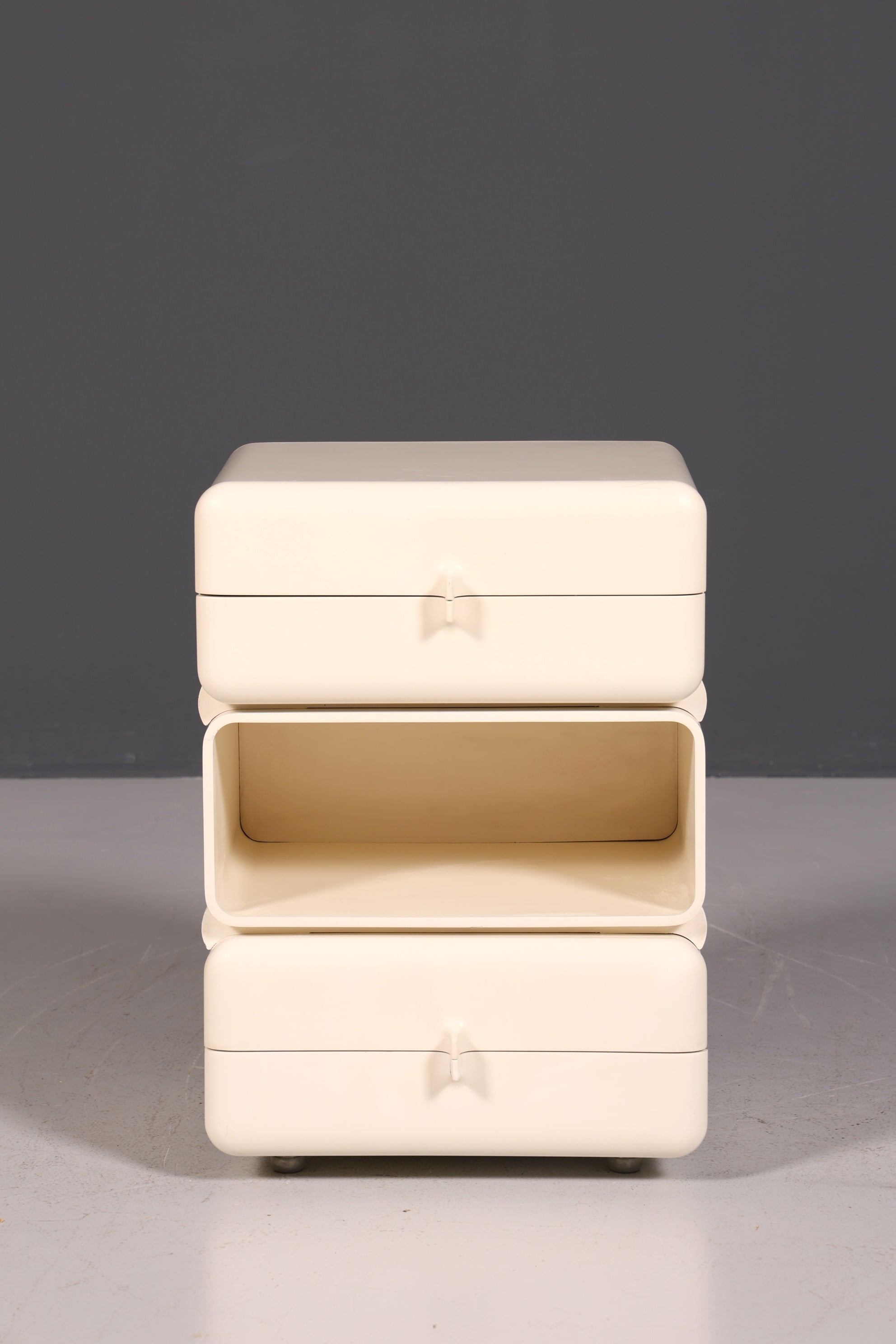 Seltene Mid Century Kommode Space Age Module Nachttisch Design Frankreich Vintage Schubladenkommode 4 von 5