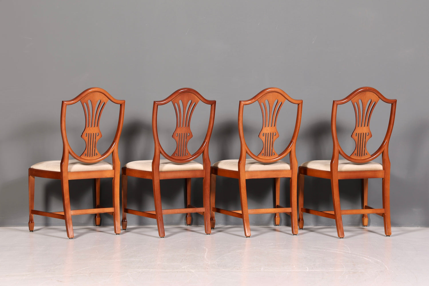 Noble Set of 4 English Chairs Hepplewhite Style Dining Chairs Antique Dining Chairs Kitchen Chairs Chair Set Vintage