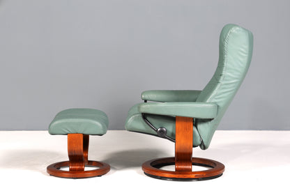 Original Stressless Ekornes Relax Sessel mit Hocker echt Relaxsessel Leder Komfort Design Holz