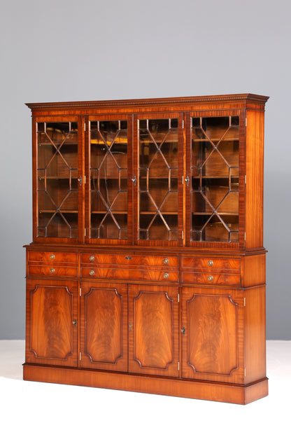 Wunderschöne Englische Vitrine echt Holz Sekretär Bibliothek UK Bücherschrank Englisch Regal Buffet