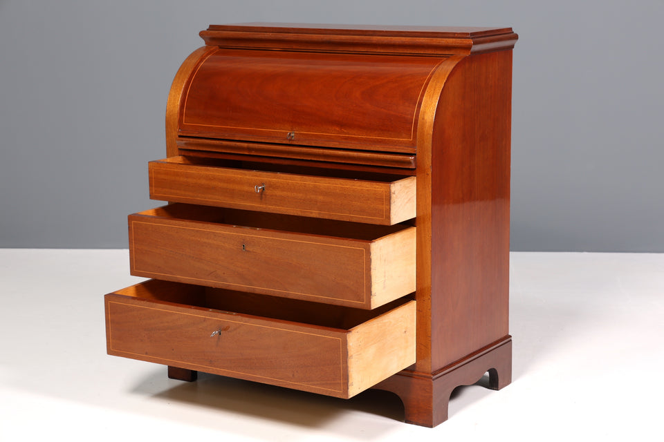 Stilvoller Spätbiedermeier Sekretär massiv Holz Louis Philippe Antik Kommode