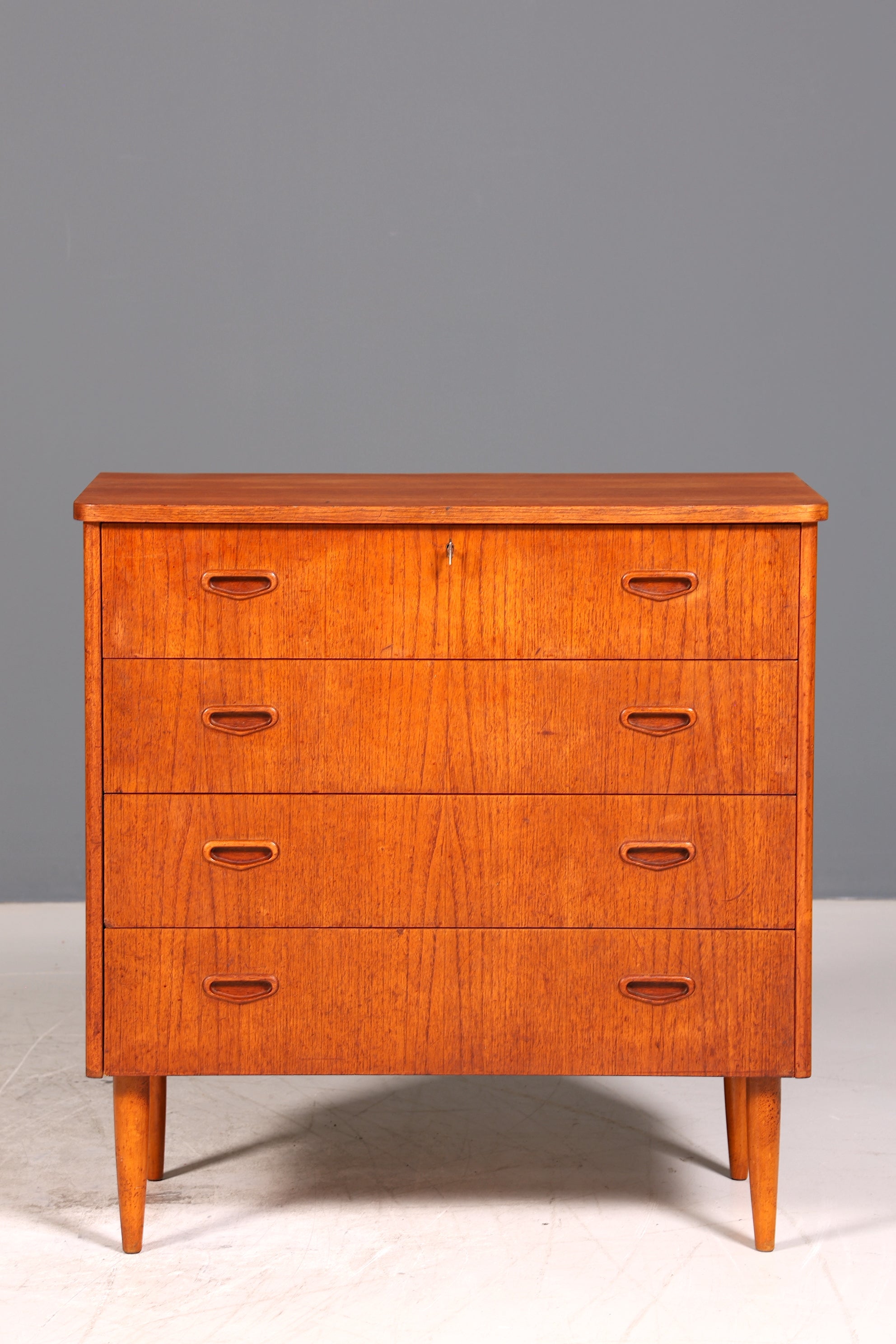 Stilvolle Mid Century Kommode Teak Holz Sideboard Vintage Schubladen Kommode