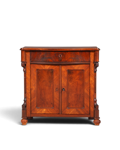 Hauptstadt Möblerei antike Louis Philippe Kommode aus massivem Holz mit schöner Maserung, ca. 1880