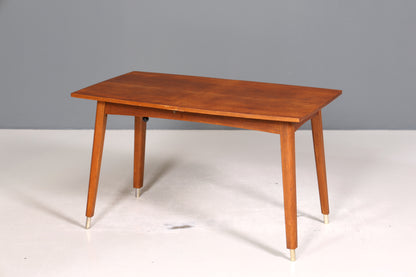 Schlichter Mid Century Esstisch ausziehbarer und höhenverstellbarer Vintage Tisch Retro Küchentisch