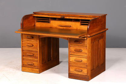 Wunderschöner Sekretär im Bauhaus Stil Rollladen Sekretär Art Deco Schreibtisch Office Table Vintage