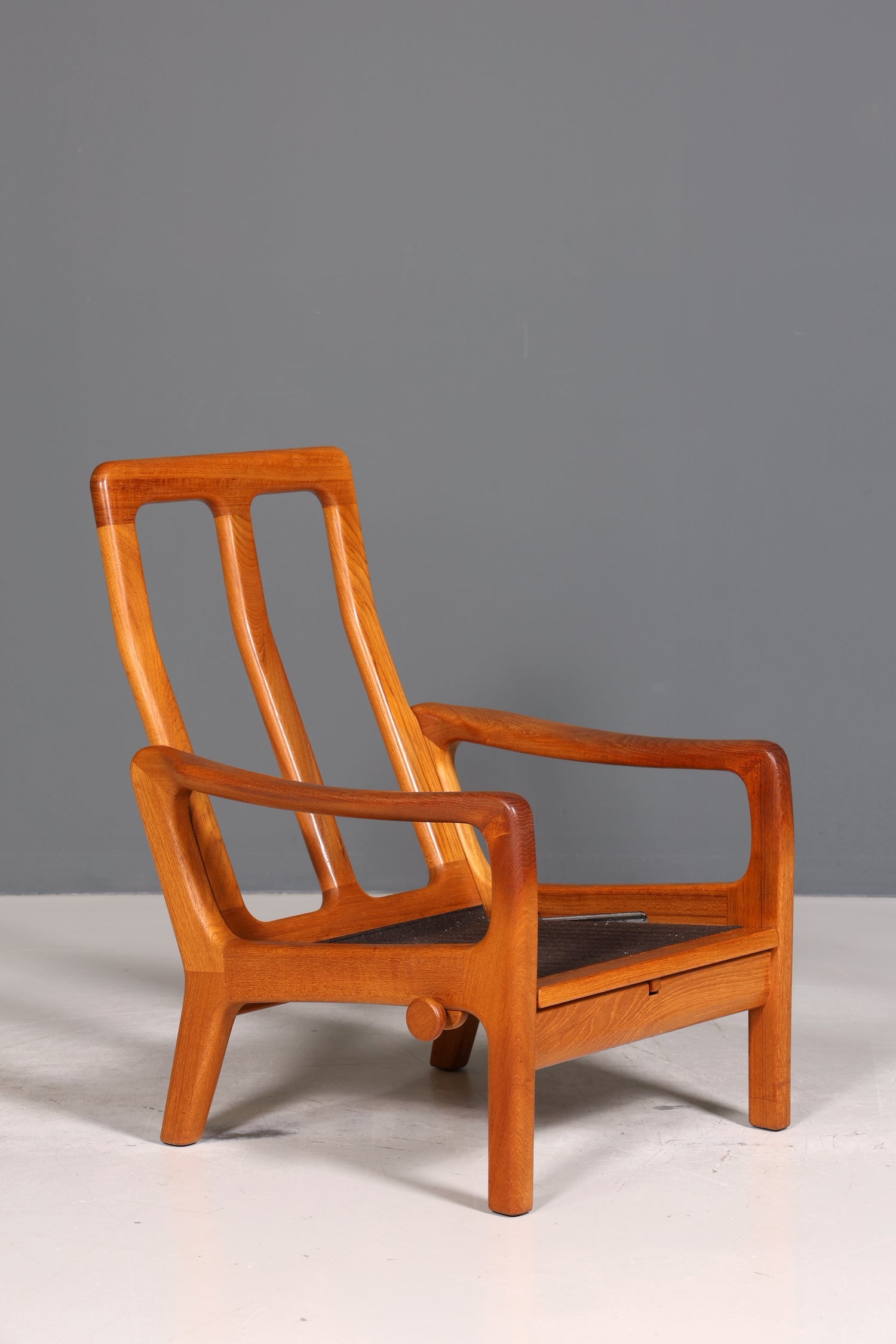 Wunderschöner Original Juul Kristensen Sessel Mid Century Liegefunktion Armlehnsessel Made in Denmark Teak Holz Lounge Sessel 60s 2 von 2