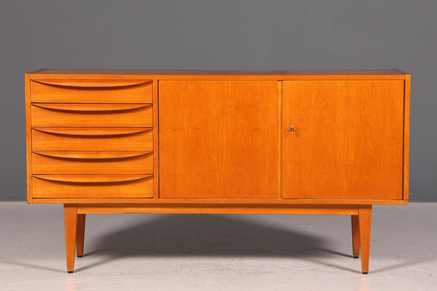Original Hellerau Franz Ehrlich 602 Sideboard Mid Century TV Schrank VEB