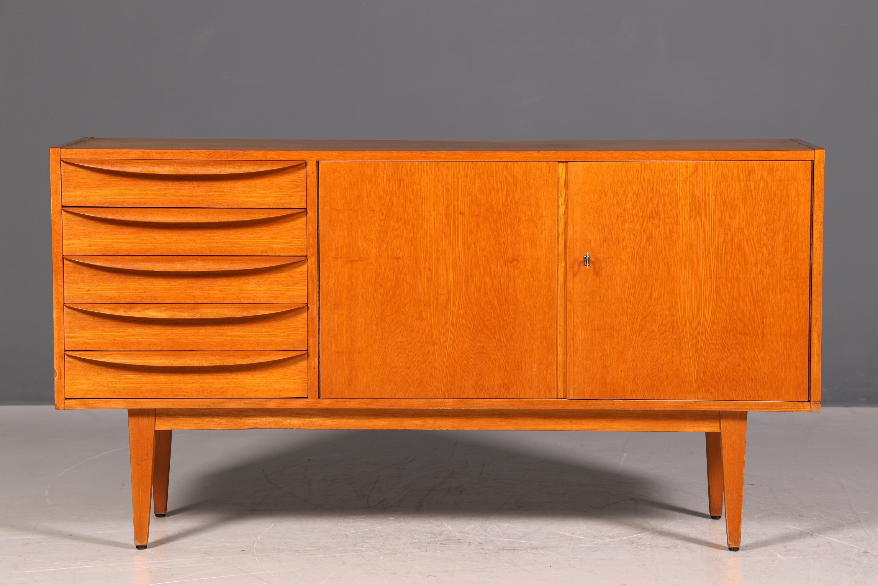 Original Hellerau Franz Ehrlich 602 Sideboard Mid Century TV Schrank VEB