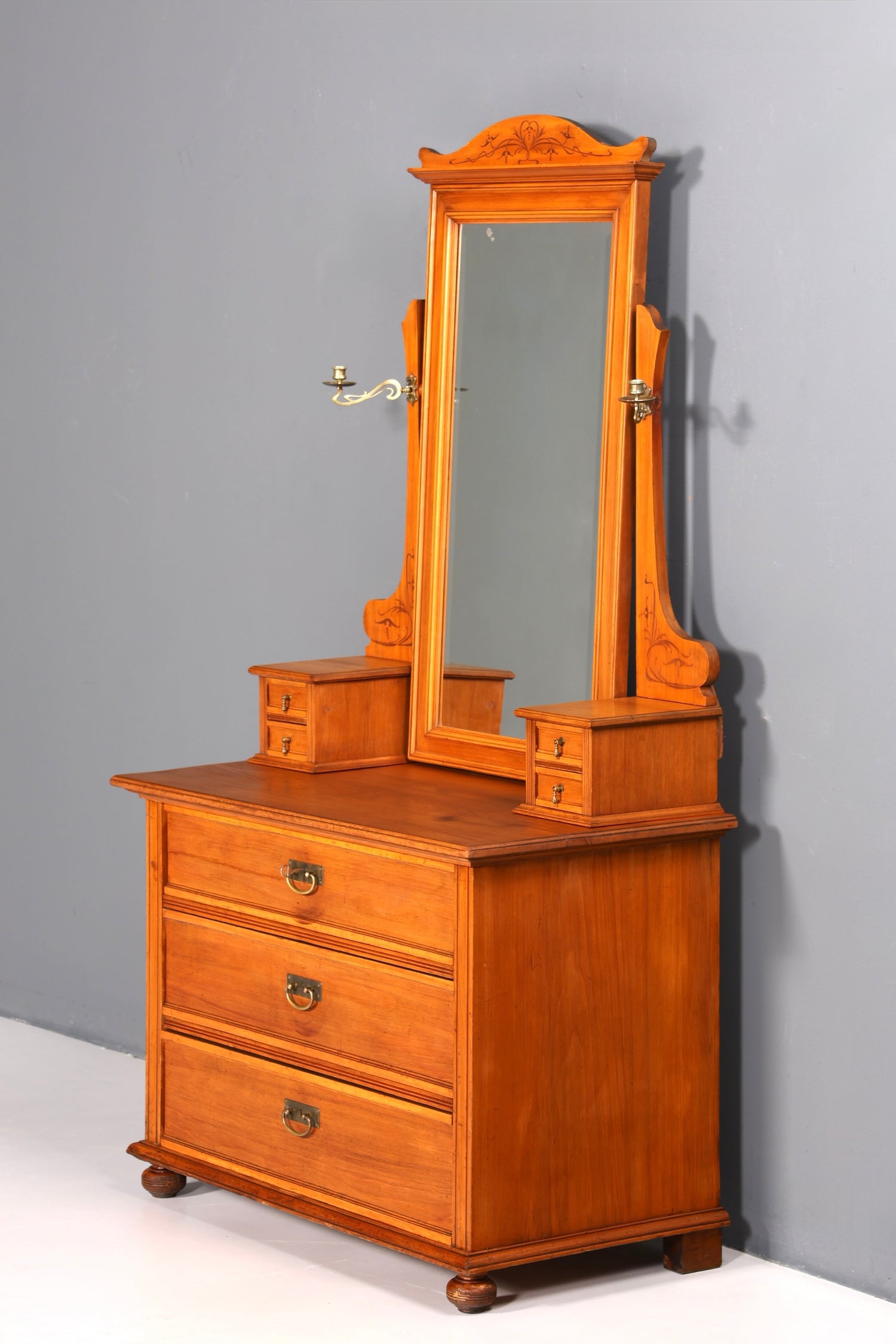 Traumhafte Jugendstil Kommode Antik Sideboard mit Spiegel Flurkommode Frisierkommode