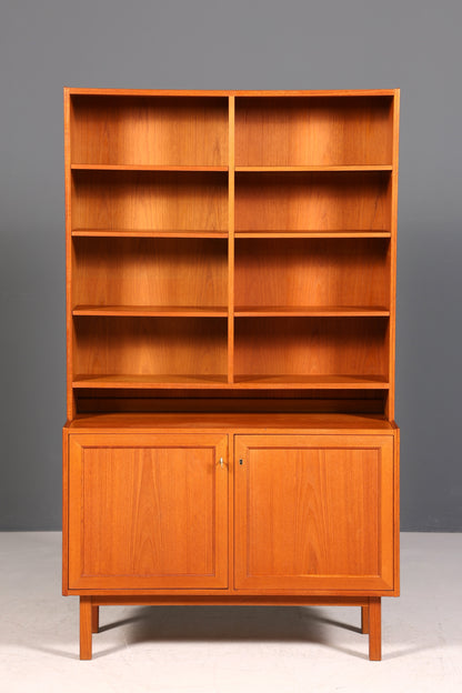 Traumhaftes Mid Century Regal Teak Holz Schrank Danish Design Retro Kommode Vintage Bücherregal 60er Jahre