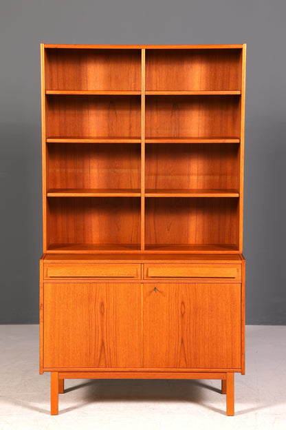 Traumhaftes Mid Century Regal Teak Holz Schrank Danish Design Retro Kommode Vintage Bücherregal 60er Jahre 2 von 2