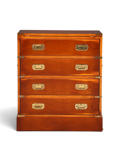 Hauptstadt Möblerei maritime Military Chest Kommode aus Holz mit Messingbeschlägen im englischen Kolonialstil