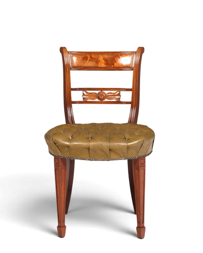 Wunderschöner Chesterfield Stuhl Anno Dom Sekretär Stuhl Englisch echt Leder Küchenstuhl 4 von 4