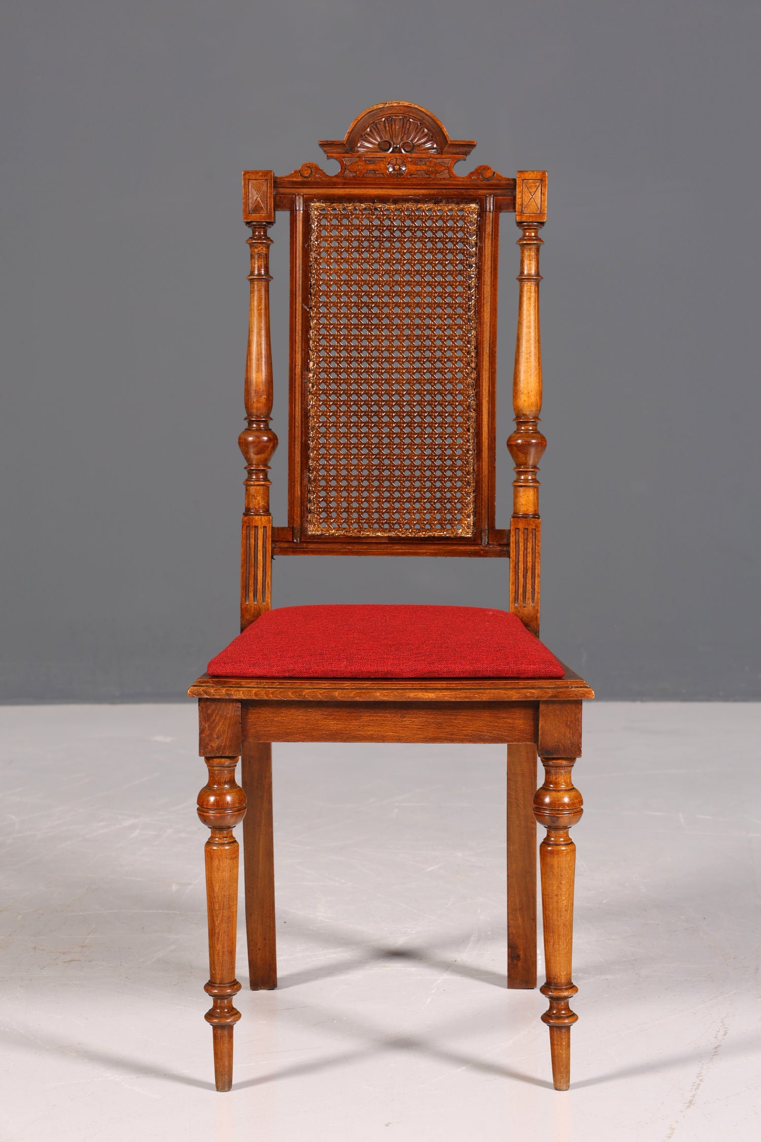 Stilvoller Gründerzeit Stuhl Antik Korbgeflecht Schreibtisch Stuhl Sekretär Stuhl Antik Küchenstuhl 2 von 2