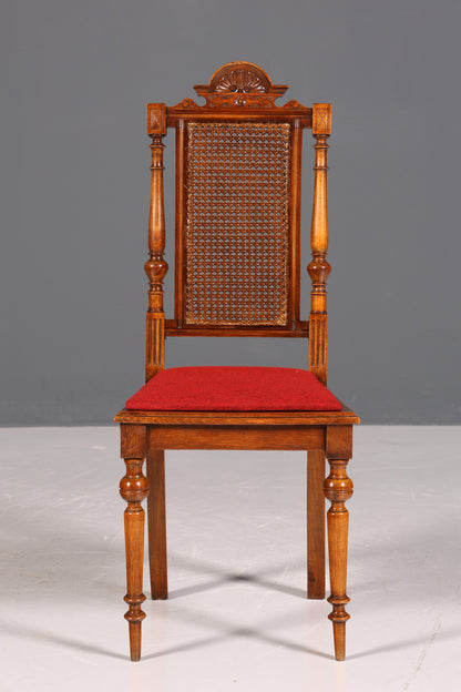 Stilvoller Gründerzeit Stuhl Antik Korbgeflecht Schreibtisch Stuhl Sekretär Stuhl Antik Küchenstuhl 2 von 2