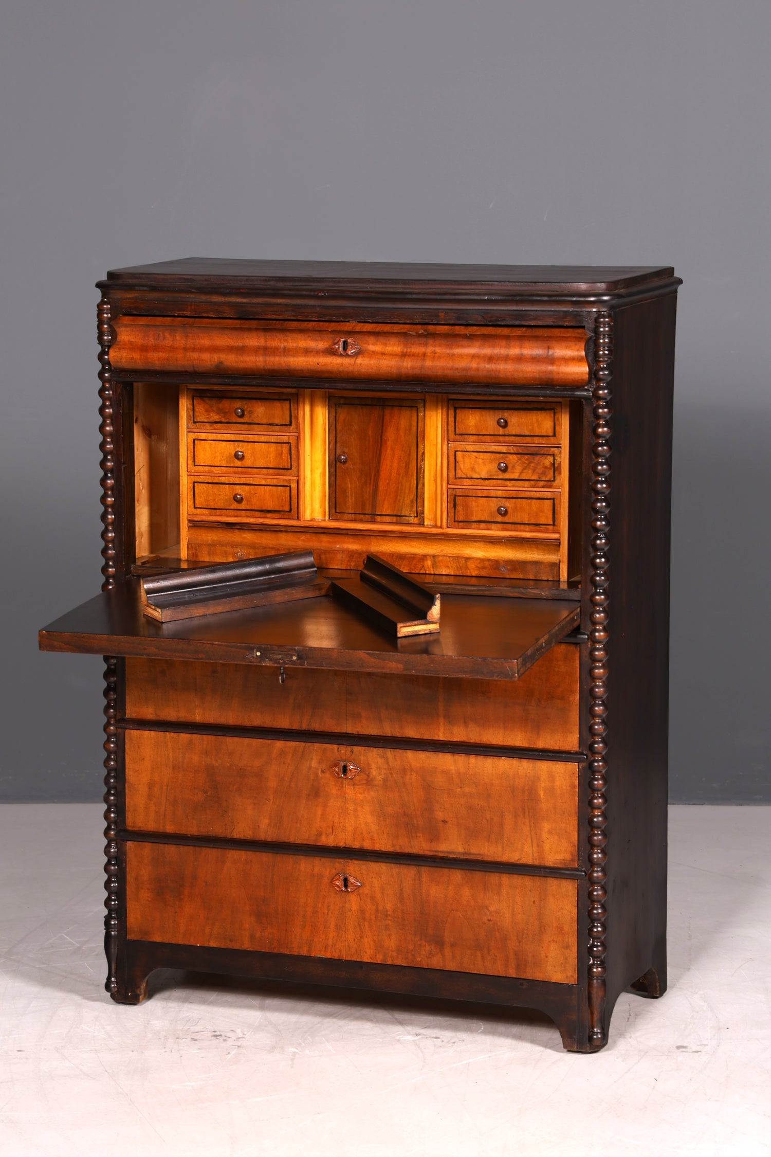 Traumhafter Louis Philippe Sekretär Vertiko Biedermeier Kommode Schubladenkommode