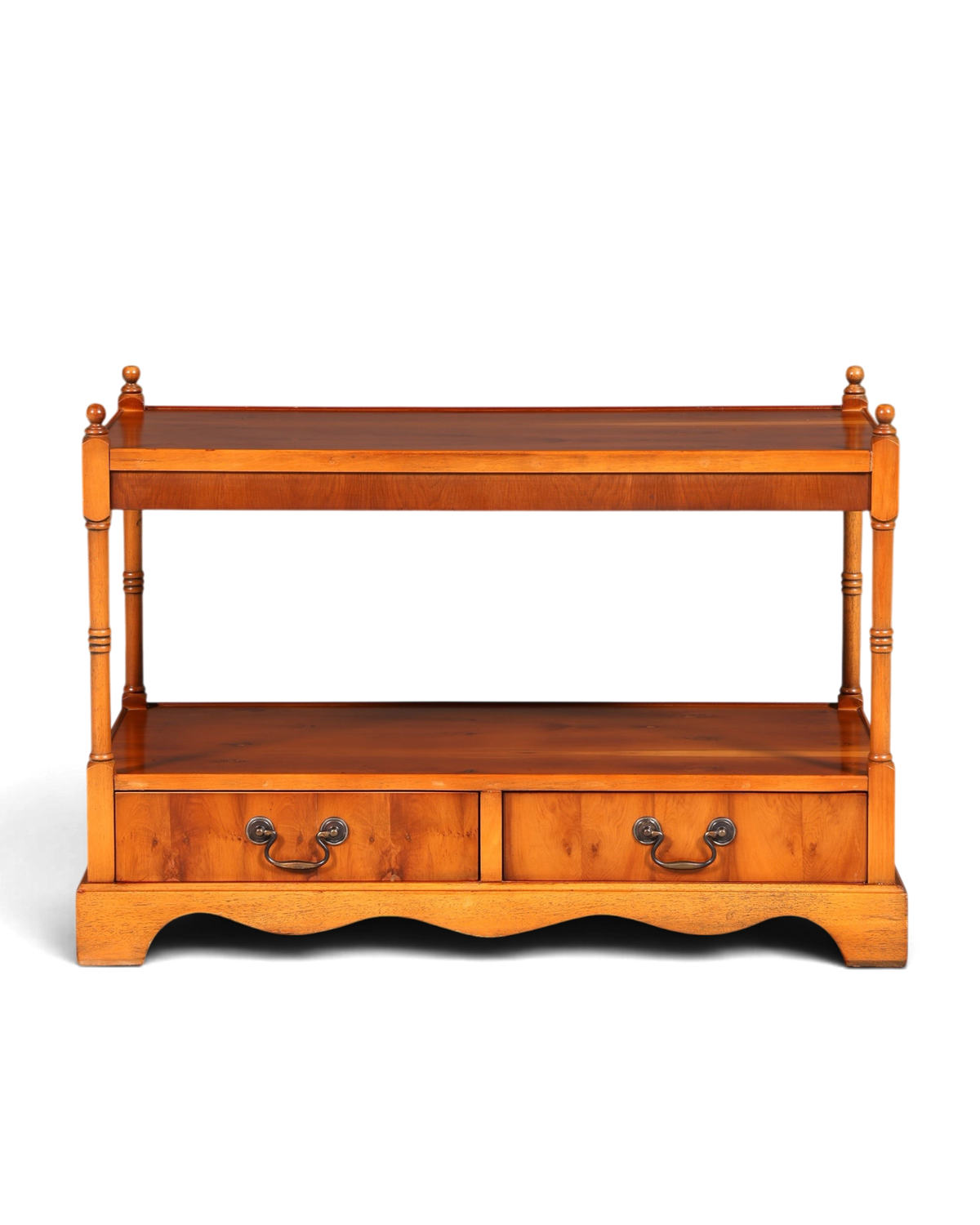 Wunderschöner Englischer Couchtisch Regency Stil Antik Ablagetisch Beistelltisch Schubladen Holz