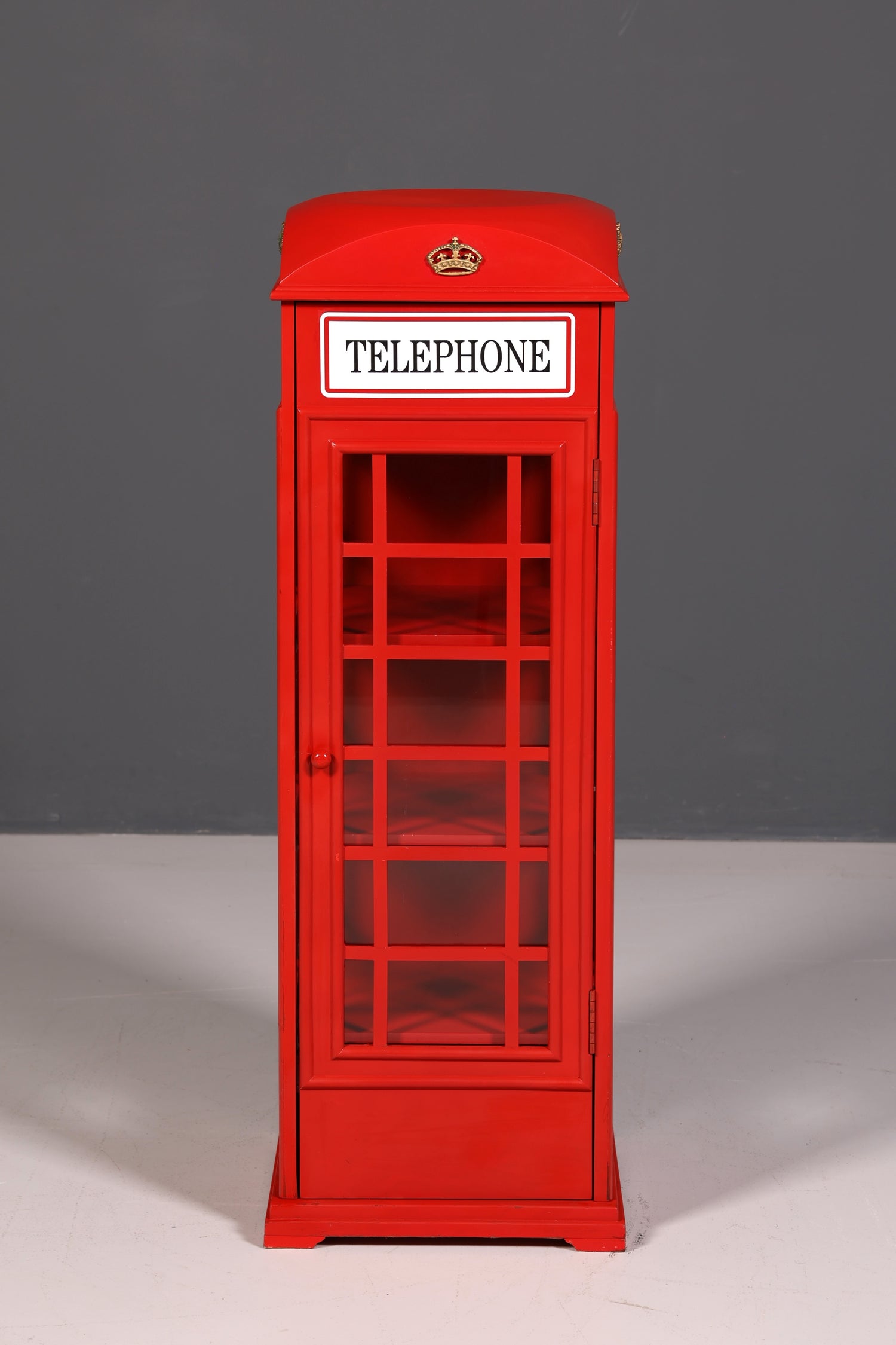Englische Telefonzelle Vitrine Regal Bücherregal Dekostück London UK Style Red Telephone Booth