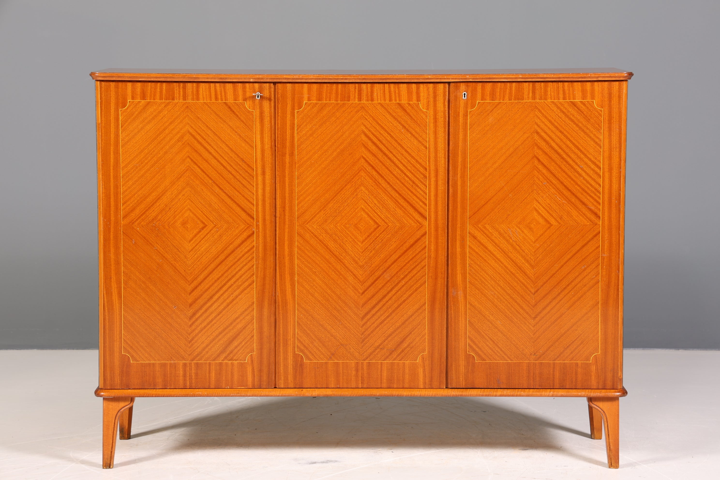 Wunderschönes Mid Century Highboard echt Holz Schrank Büro Kommode 60er Jahre
