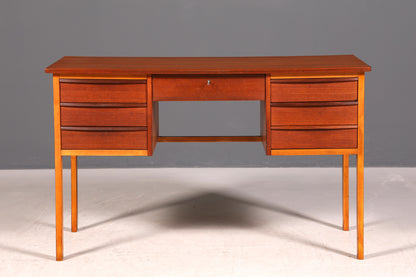 G227 Finish Wunderschöner Mid Century Schreibtisch Danish Design Teak Holz Bürotisch Vintage Office Table (Kopie)