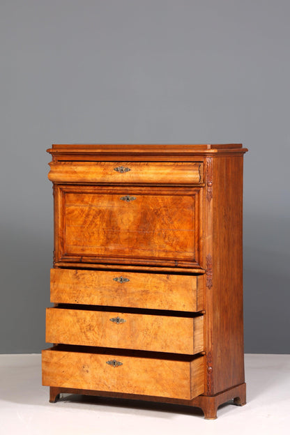 Stilvoller Jugendstil Sekretär Biedermeier Vertiko Antik Kommode um 1890 Schreibkommode