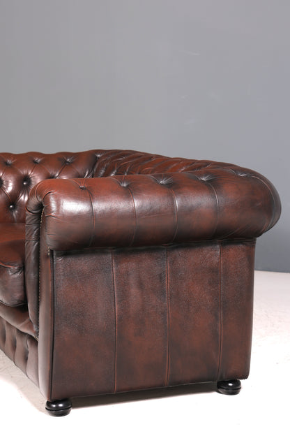 Wunderschönes Original Chesterfield 2er Sofa Englisch Leder 2- Sitzer Couch