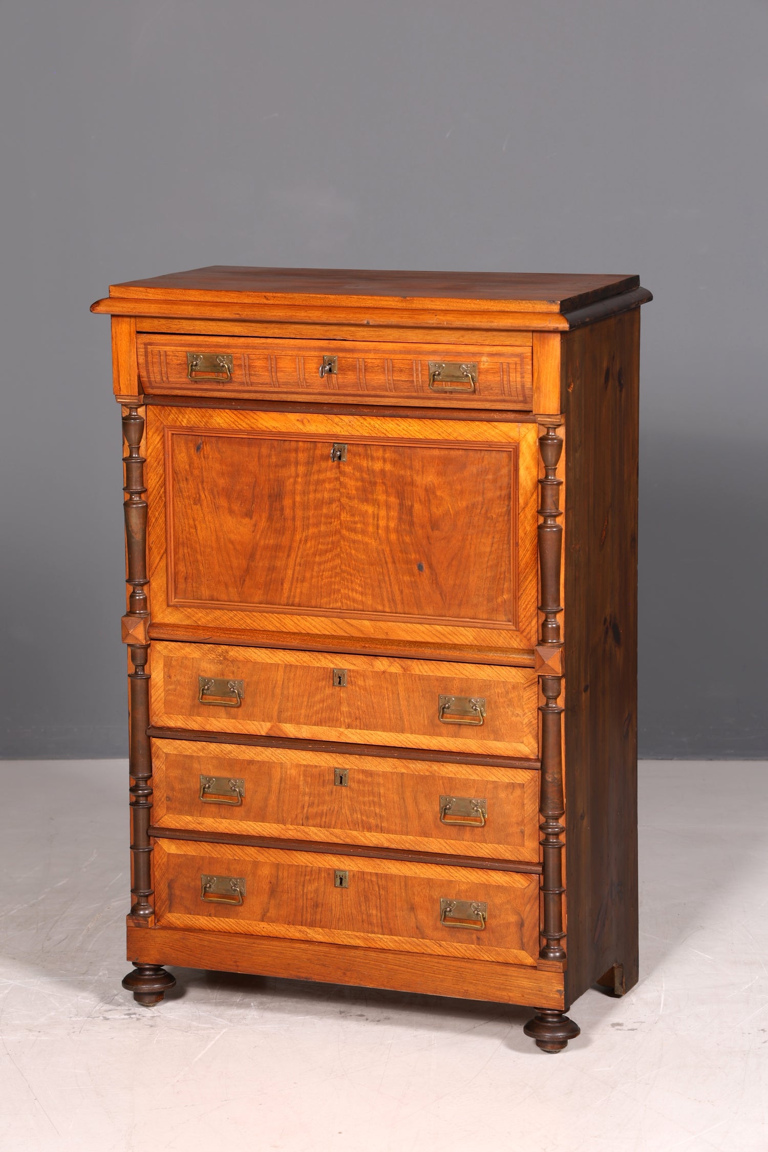 Traumhafter Gründerzeit Sekretär Jugendstil Kommode Antik Schubladenkommode Vertiko Highboard