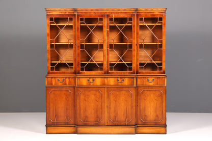 Wunderschöne Englische Vitrine Bücherschrank Buffet Antik Stil Eibe Glasvitrine Bibliothek