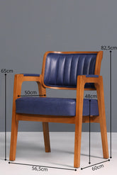 Edler Armlehnstuhl "Lima" Esszimmerstuhl mit Korbgeflecht in blau Polsterstuhl Armlehnstuhl Sekretär Stuhl